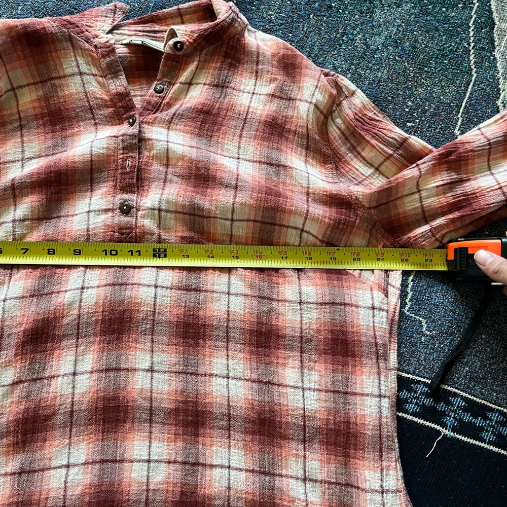Royal Robbins Red and White Plaid Casual Button Down Shirt SZ L Streetwear Relax - Picture 12 of 14